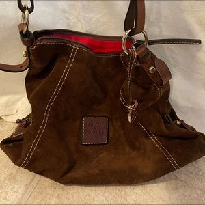 Dooney and Bourke vintage brown suede handbag